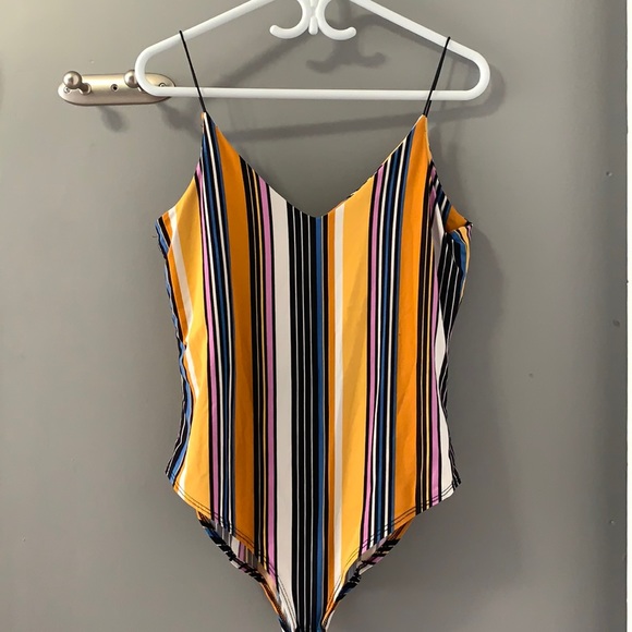 Striped colourful body suit - Picture 1 of 1